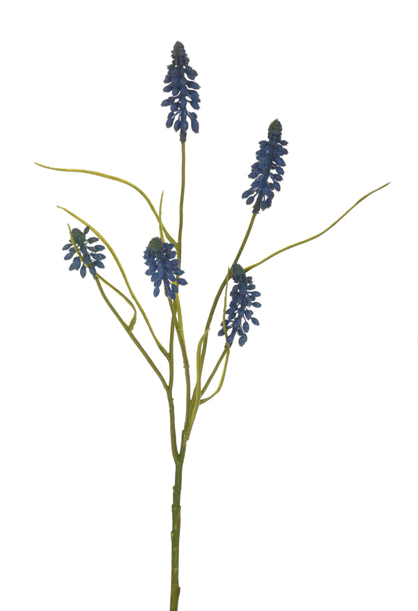 Lot de 8 branches de muscari artificielles hauteur 51 cm bleu acquista