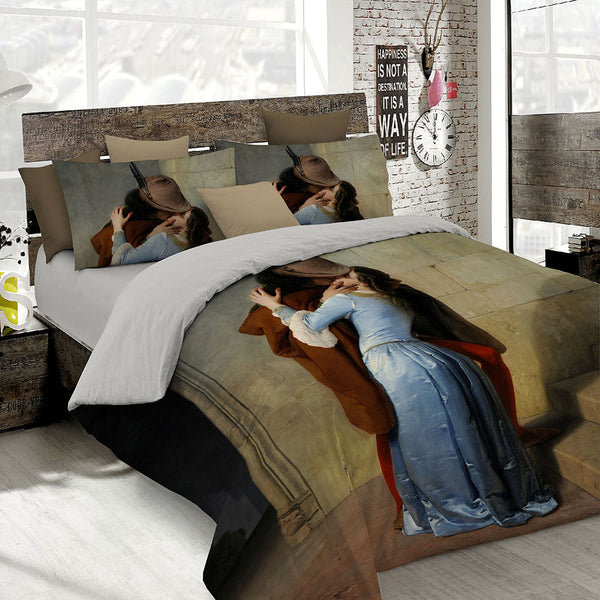 prezzo Housse de couette avec imprimé sur le sac double et les taies d'oreiller