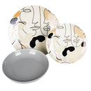 Servizio Piatti 12 Pezzi in Porcellana VdE Tivoli 1996 Face to Grey