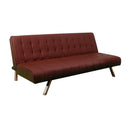 Divano Letto Prontoletto Click Clack Rivestimento in Similpelle Rosso Darrel
