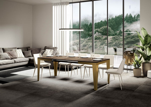 sconto Tavolo Allungabile 120-380x90x77 cm Flame Evolution Noce