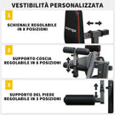 Seated Calf Machine 32 posizioni da Seduti 100x90x105 cm Grigio e Nero   