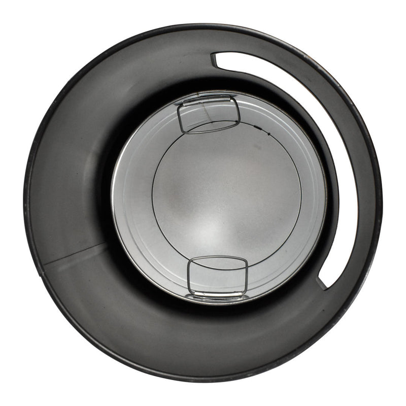 Cestino Gettacarte Posacenere Ø24,7 cm in Metallo Nero Opaco 10L per Interno Esterno