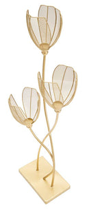 Portacandele Floty 35x28x88 cm in Ferro Oro