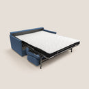 Divano Letto 3 Posti 189x96x96 cm Evans in Tessuto Blu