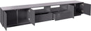 Mobile TV 4 Ante 2 Cassetti 260x41,4x46 cm Bloom Grigio Antracite Laccato Lucido