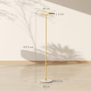 Lampada da Terra Moderna 40x40x157,5 cm Dimmerabile con Interruttore a Pedale in Metallo Oro  