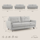 Divano Letto 2 Posti 168x97x96 cm in Tessuto Carta Da Zucchero