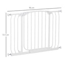 Cancelletto Bambini Barriera di Protezione 96x72,5 cm in Metallo Bianco