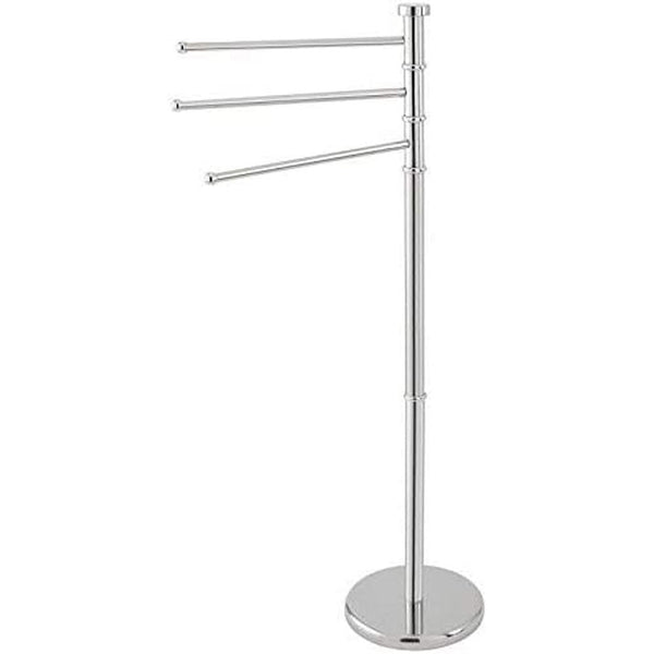 Piantana Portasciugamani in Acciaio Cromato con 3 Bracci Orientabili 6x23x37 cm sconto