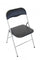 Chaise de jardin pliante Slim 44x45x79 h cm en acier noir mat