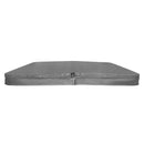 Telo Copertura per Vasca Idromassaggio 220x220x10 cm Design Pieghevole con Maniglie e Cinghie Grigio  