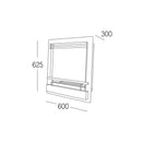 Camino a Bioetanolo da Incasso 60x30x62,5 cm 2000W 1,5L Nero  