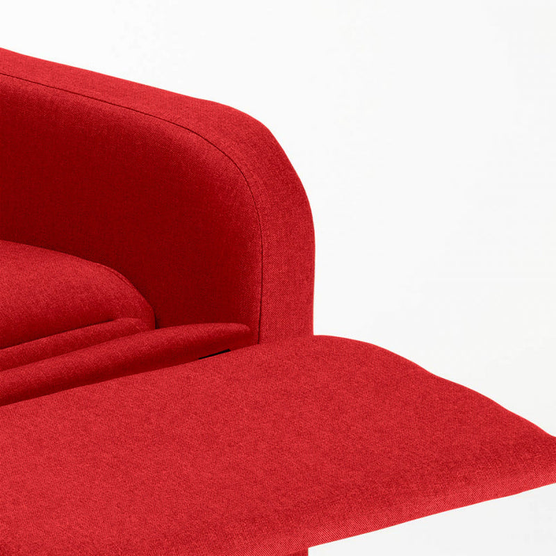 Poltrona Relax Reclinabile Manuale 62x71x100 cm in Tessuto Rosso