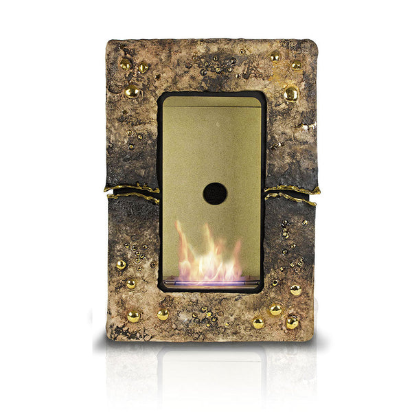 Cheminée Murale au Bioéthanol en Céramique 40x60 cm Ferazzoli Wall Marron acquista