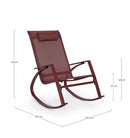 Poltrona Dondolo 60,5x107x95h cm con Cuscino Poggiatesta Demid Pepper 