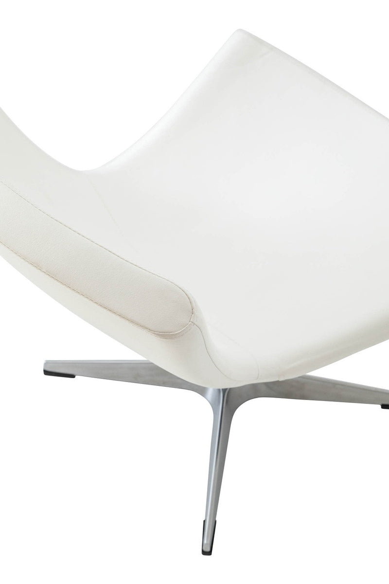 Poltrona in Metallo 64x78x76cm TFT Swing Bianca Cromata