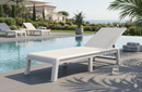 Lettino da Giardino Prendisole 187,5x58x29 cm Reclinabile in 4 Posizione Keter Mallorca Effetto Juta Bianco