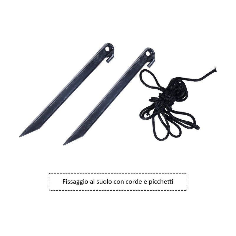 Babbo Natale Gonfiabile Decorazione Natalizia per Interni ed Esterni con 8 Luci LED 160x90x240 cm 