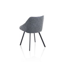 Set 2 Sedie 51x44x77 cm in Similpelle Grigio