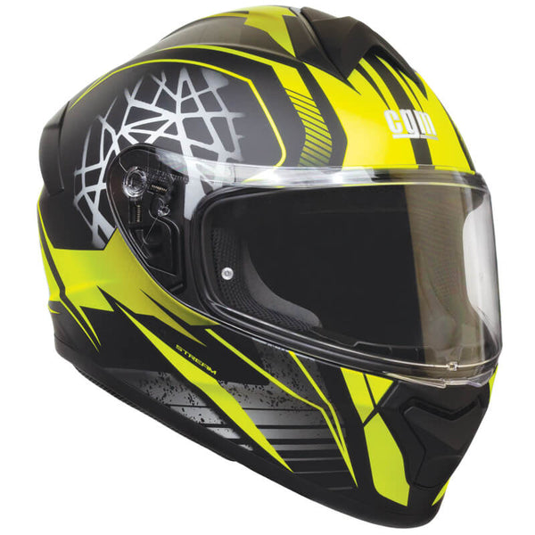 Casque Intégral pour Scooter Visière Longue CGM Montegi 301S Mat Jaune Fluo Différentes Tailles sconto