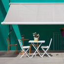 Tenda da Sole Motorizzata 3,5x3m con LED Tessuto Acrilico Kraus Genziana Ecrù