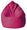 Pouf poire Avalli en similicuir fuchsia