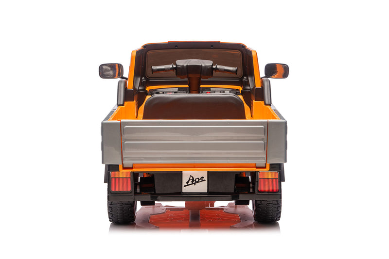 Macchina Elettrica per Bambini Licenza Piaggio Apecar 12V Arancione