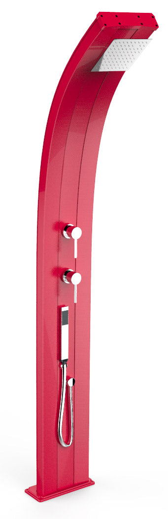 sconto Doccia Solare da Esterno Giardino 40L Miscelatore e Doccetta Mobile Arkema Dada Cherry