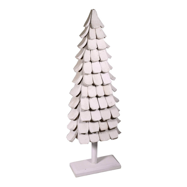 sconto Sapin de Noël en Bois de Paulownia H132cm Adami Blanc