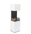 Camino a Bioetanolo da Pavimento 40x40x150 cm 2500W 1,5L Livigno Bianco 