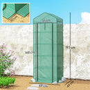 Serra per Piante a 5 Livelli 69x49x193 cm con Porta a Zip in Acciaio e PE Verde      