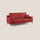Canapé 3 places 206x95x91 ​​​​cm en tissu rouge