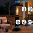 Stufa a Fungo a Pellet Max 7kW Struttura con Vetro Protettivo Lumea Nero      