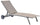 Transat de Jardin à Roulettes 190x70x30 cm Structure en Aluminium et Textilène Gris Tourterelle