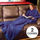 Kit 2 Kosy Wrap Coperta con Maniche in Pile Supermorbido Kosywrap 150X240Cm