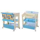 Fasciatoio con Vaschetta e Vani Portaoggetti in Plastica Atossica Blu 81x53x102 cm 