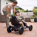 Go Kart Elettrico per Bambini 3-8 Anni 12V 3-5 km/h con Cintura di Sicurezza Capacità 30 kg Bianco      