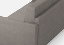 Divano 2 Posti 138x85x85 cm Karay in Tessuto Grigio