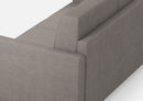 Divano 2 Posti 138x85x85 cm Karay in Tessuto Grigio
