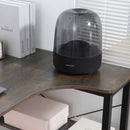 Scrivania Angolare da Ufficio 120x73,2x75 cm in Legno e Acciaio Marrone