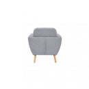 Poltrona Burton 84x79x86 h cm in Tessuto Grigio chiaro