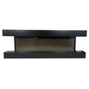 Camino Elettrico da Parete o Incasso Alaro Ultra+ 152x18x52 cm Effetto Fiamma Telecomando in MDF Nero