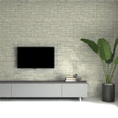 Set 12 Pannelli Decorativi Area 8,6 mq 120x60x2,5 cm Rivestimento Murale Effetto Mattoni in Pietra 3D in PU Greige Tortora