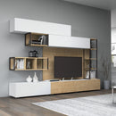 Parete attrezzata Tronador 260 cm bianco rovere sorrento Seconda Scelta