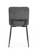 Set 4 Sedie 44x56x81 cm Rinas in Tessuto Grigio Scuro