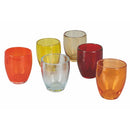 Set 6 Bicchieri Acqua Acapulco Sunset in Vetro VdE Tivoli 1996 Rosso
