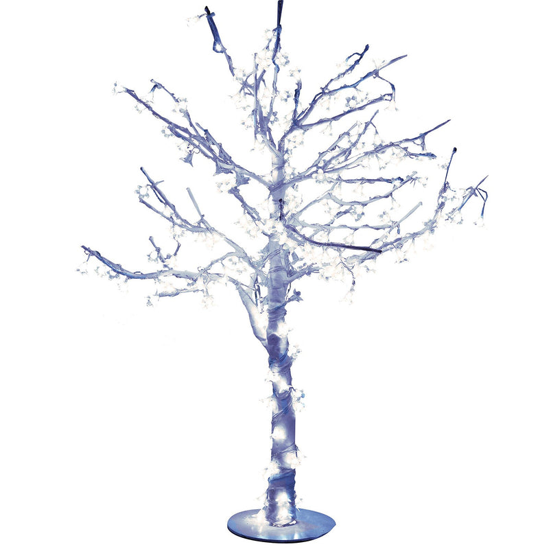 Albero di Natale Luminoso con 216 Led Bianco Freddo H100cm Ciliegio