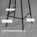 Set 4 Sgabelli Alti con Poggiapiedi 40x45,5x94 cm in Poliestere Vellutato Verde e Nero