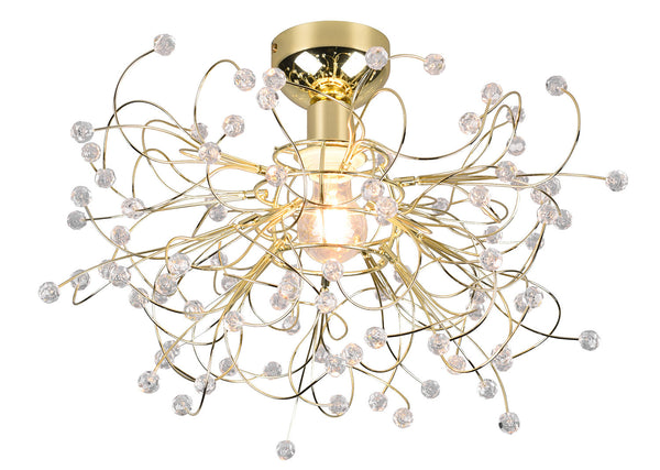 acquista Plafoniera da Interno Attacco E27 in Metallo Ottone lucido